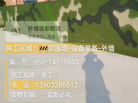 大同 迷彩漆喷涂价格（按平方米计费）